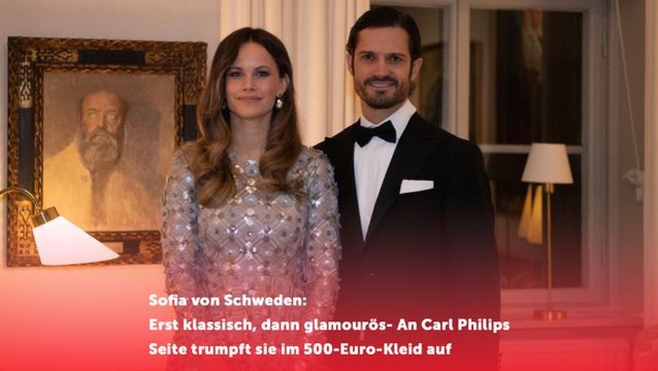 Erst klassisch, dann glamourös: An Carl Philips Seite trumpft sie im 500-Euro-Kleid auf 