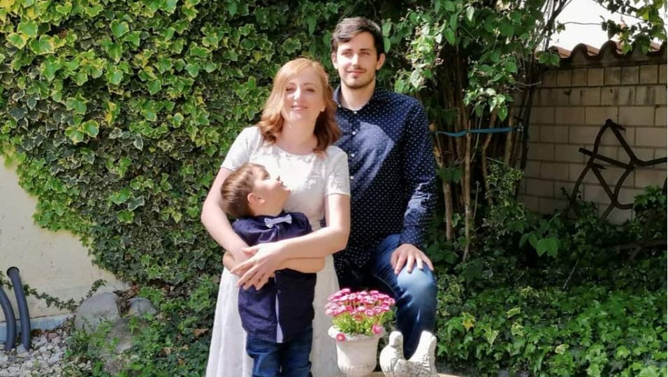 Daniel mit seiner Frau Natalie und Sohnemann Leo