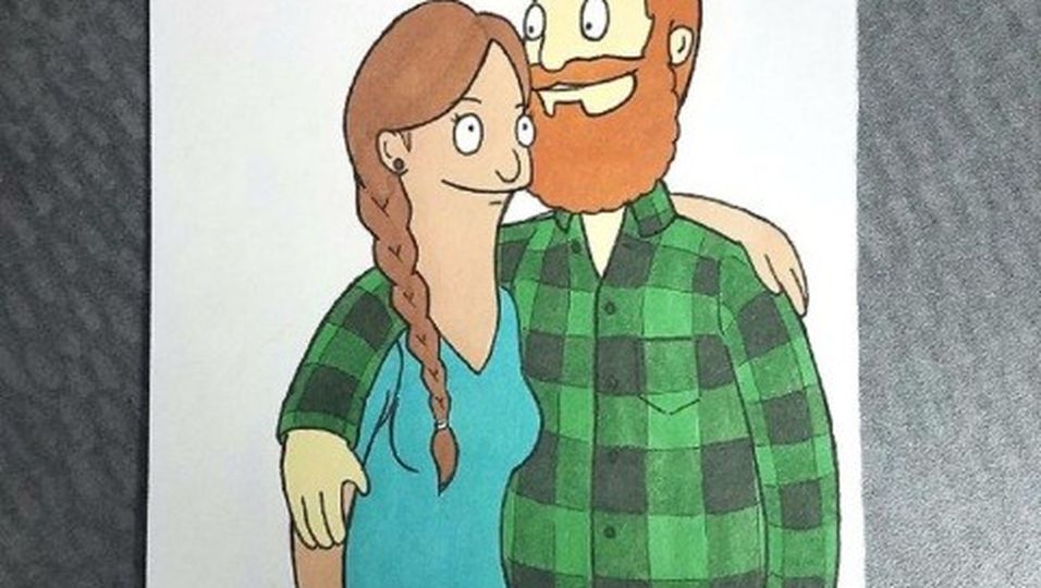 Mann zeichnet seine Freundin als Cartoon - das ist ihre Reaktion