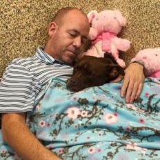 Mann verbringt 7 schlaflose Nächte im Tierheim, um einem Hund zu helfen, der schon seit 400 Tagen dort ist