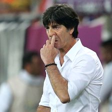 Head Coach Joachim Loew of Germany looks on during the UEFA EURO 2012 group B match between Germany and Portugal at Arena Lviv on June 9, 2012 in L'viv, Ukraine.