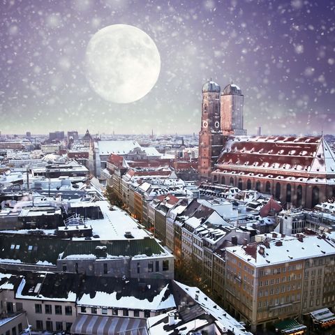 Schneefall von München bis Hamburg