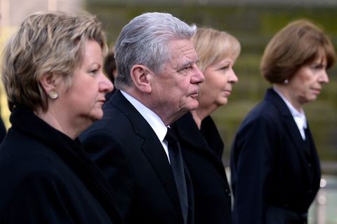 Beerdigung Guido Westerwelle - Sylvia Loehrmann, Joachim Gauck, Hannelore Kraft und Henriette Reker
