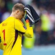 Deutschlands Torwart Manuel Neuer reagiert unzufrieden.