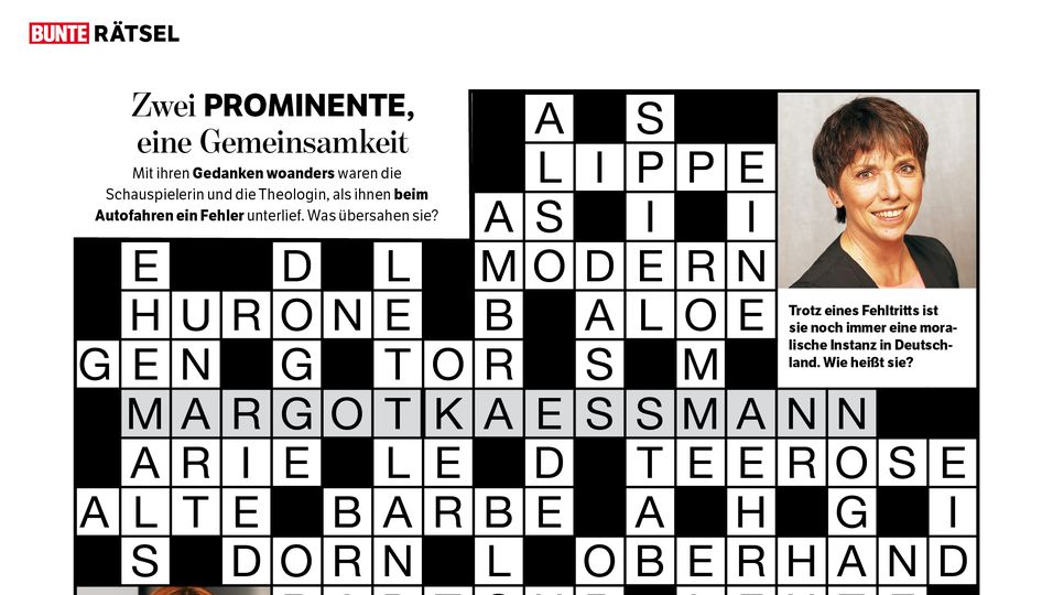 BUNTE 31/2014: Kreuzworträtsel: Die Auflösung | BUNTE.de