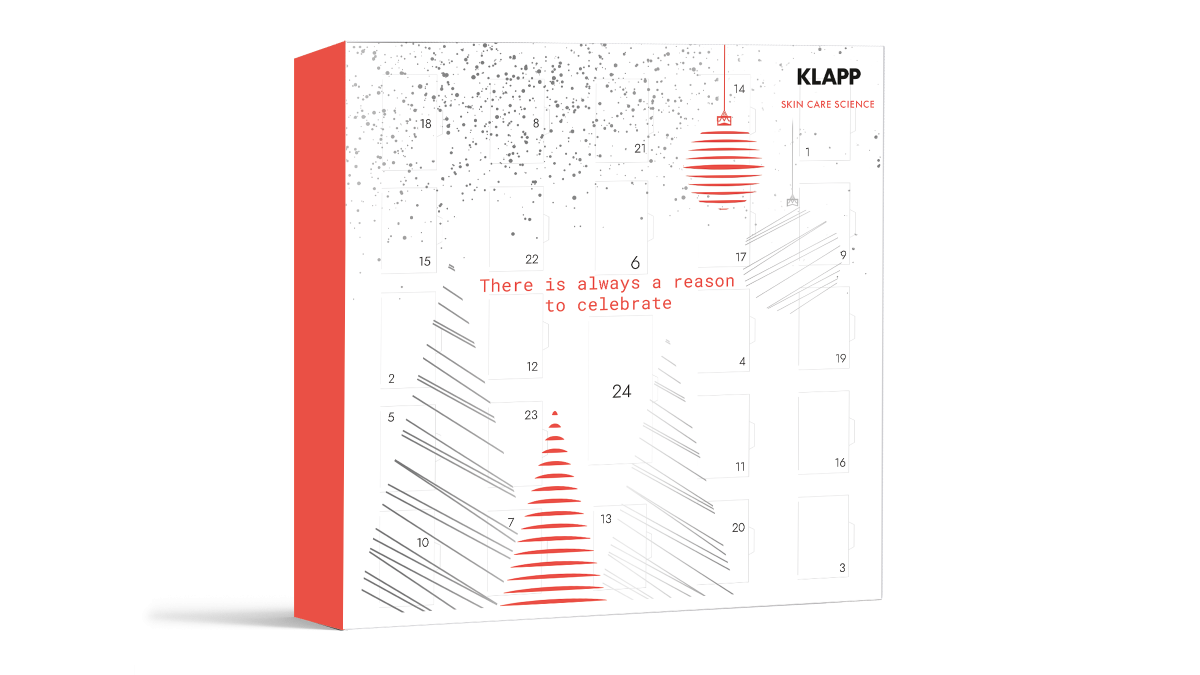 Cleaner, weißer Ampullen-Adventskalender von KLAPP.