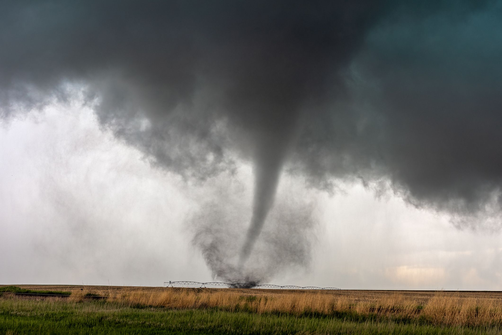 Tornado over a field