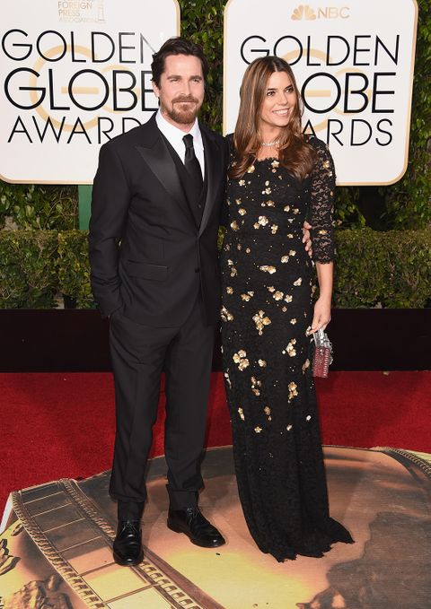  Golden Globe Awards 2016 - Christian Bale; Sibi Bale