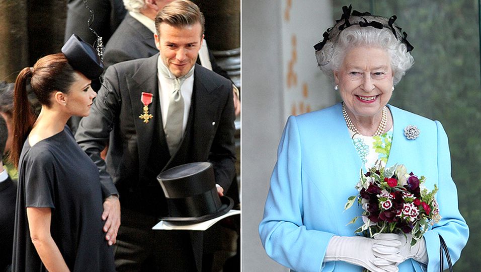 Victoria, David Beckham, Posh, Queen Königin Elizabeth