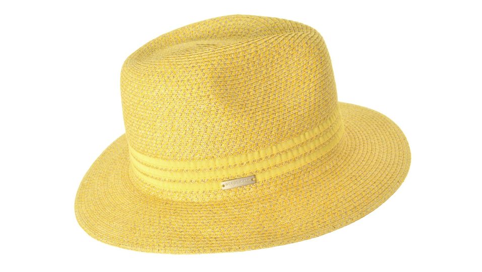 Gelb ist im Sommer 2018 in Mode - auch bei den Hüten. Hier ein Beispiel von Seeberger (ca. 40 Euro). Foto: Seeberger
