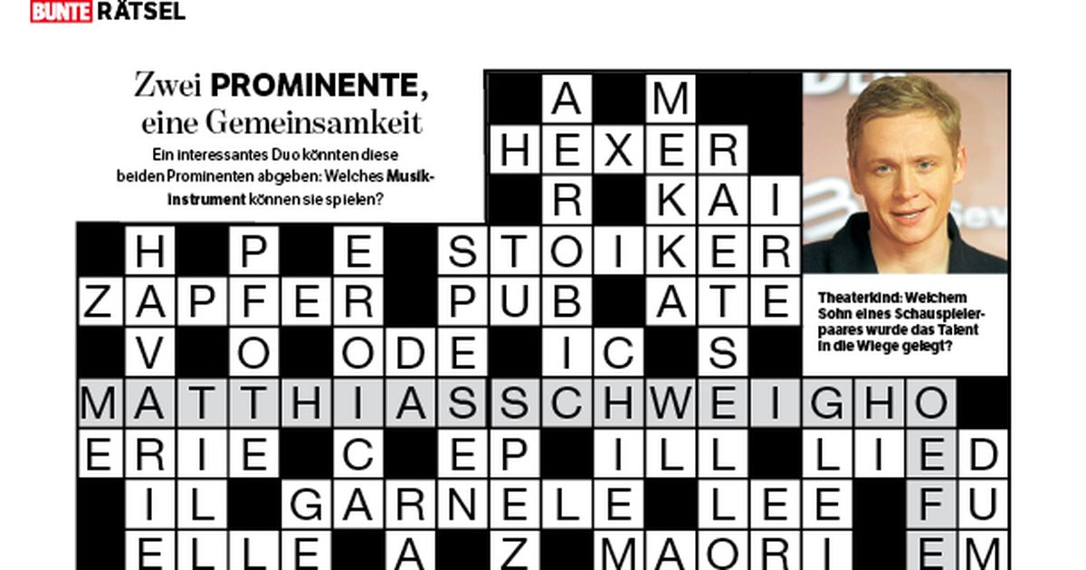 BUNTE 12/2014: Kreuzworträtsel: Die Auflösung | BUNTE.de