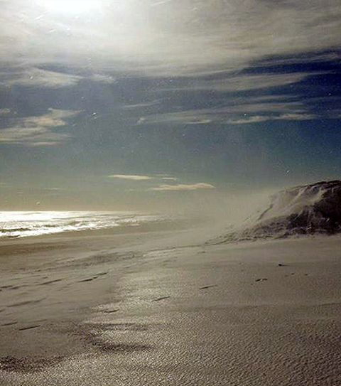 Schnee &amp; Strand: „Wo der Schnee auf das Meer trifft. Bild von diesem Wochenende“, schrieb sie auf Facebook.