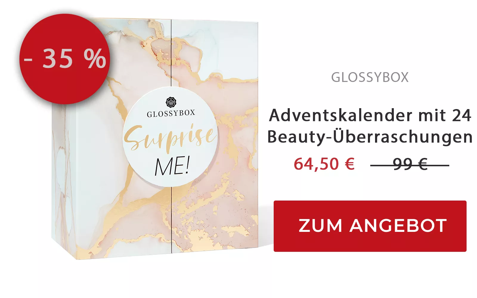 Beauty-Adventskalender: Glossybox-Adventskalender für nur 64,50 Euro 