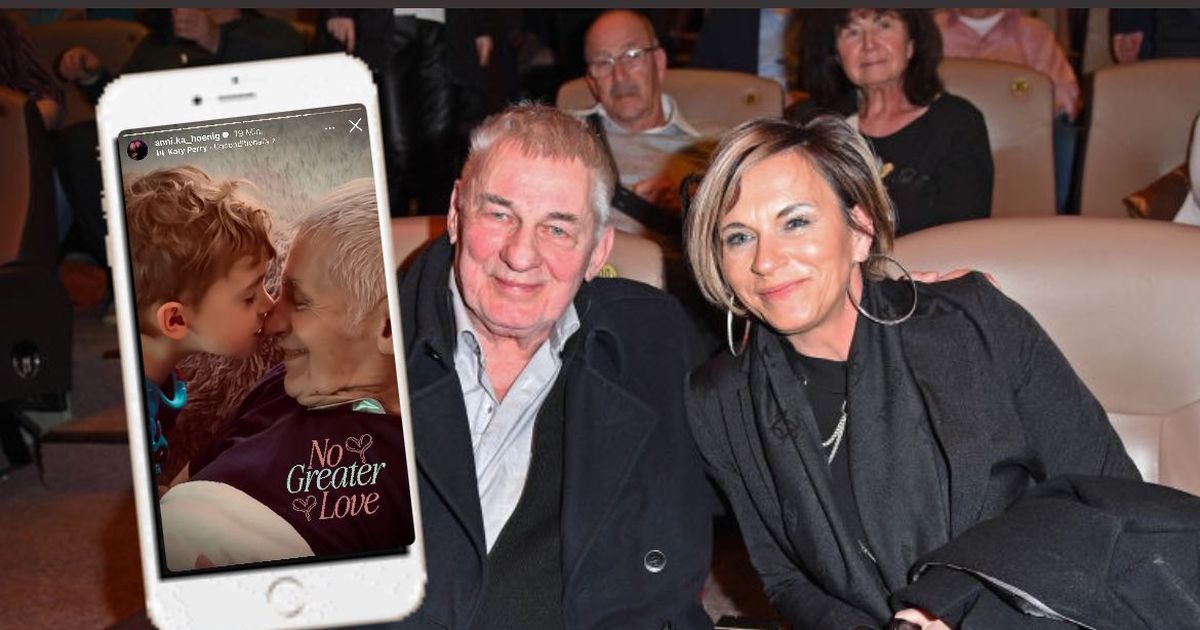 Privat wie nie Rührendes Foto von Heinz Hoenig und Söhnchen Juliano