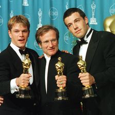 1998 gewann er den Oscar als „Bester Nebendarsteller“ in „Good Will Hunting&quot; (hier neben Matt Damon und Ben Affleck).