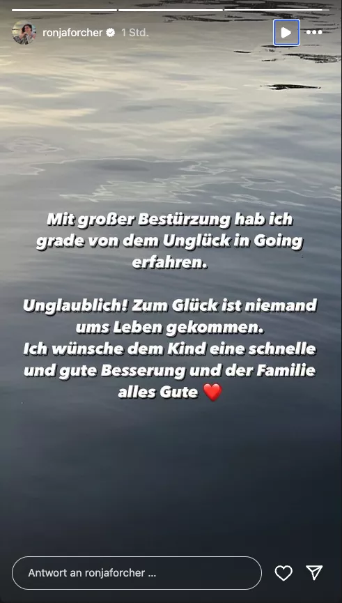 "Bergdoktor"-Star Ronja Forcher ist bestürzt über das Unglück in Going.