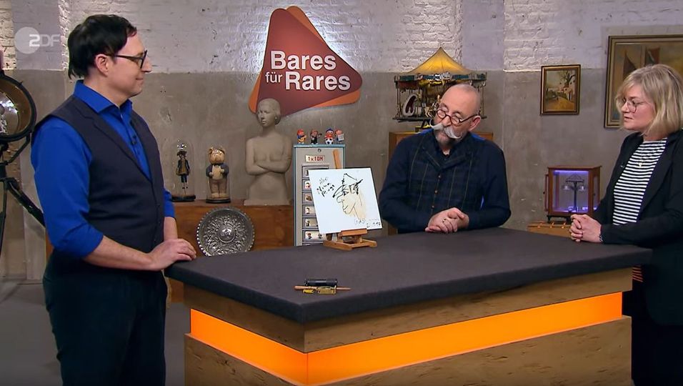 Wettbieten bei "Bares für Rares": Likör-Bild von Udo Lindenberg holt doppelten Schätzpreis