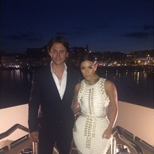 Kim Kardashian auf einer Boots-Party in Cannes.