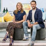 Alina Merkau und Matthias Killing beim Sat.1-„Frühstücksfernsehen“.