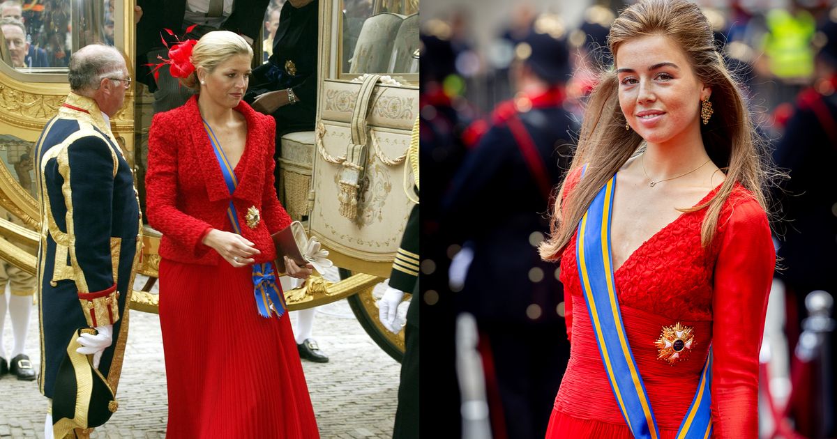 Alexia de Holanda luce un llamativo vestido rojo – 22 años después de Mamá Máxima