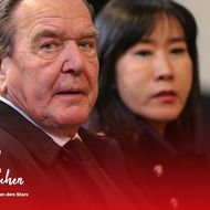 BUNTE Menschen, Gerhard Schröder und Kim So-yeon 