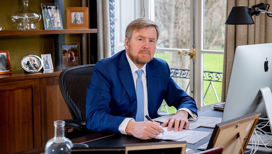 Willem-Alexander der Niederlande: Süßer Liebes-Beweis: Im Büro haben Maxima und die Kinder einen Ehrenplatz 