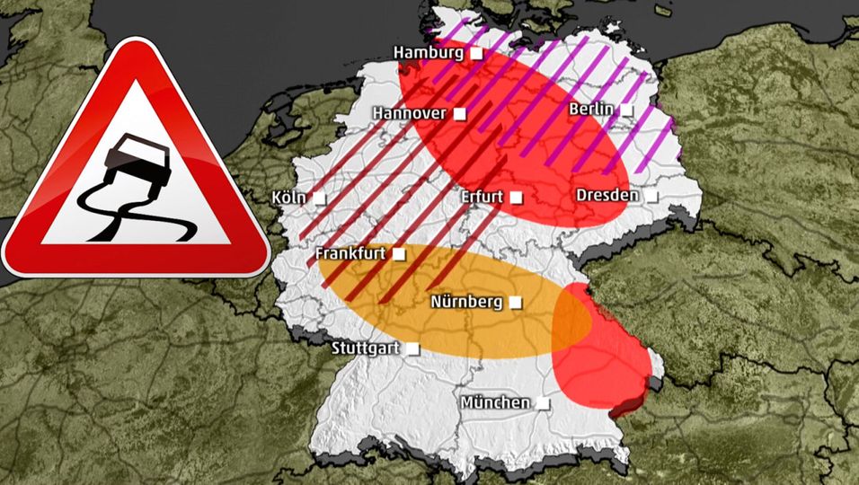 Eisregen überzieht Deutschland: Hier werden die Straßen zur Rutschpartie