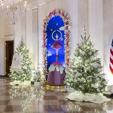Von blutroten Bäumen bis zum Lebkuchenhaus: Weihnachten im Weißen Haus 