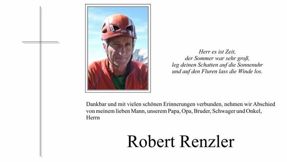 Todesanzeige von Robert Renzler
