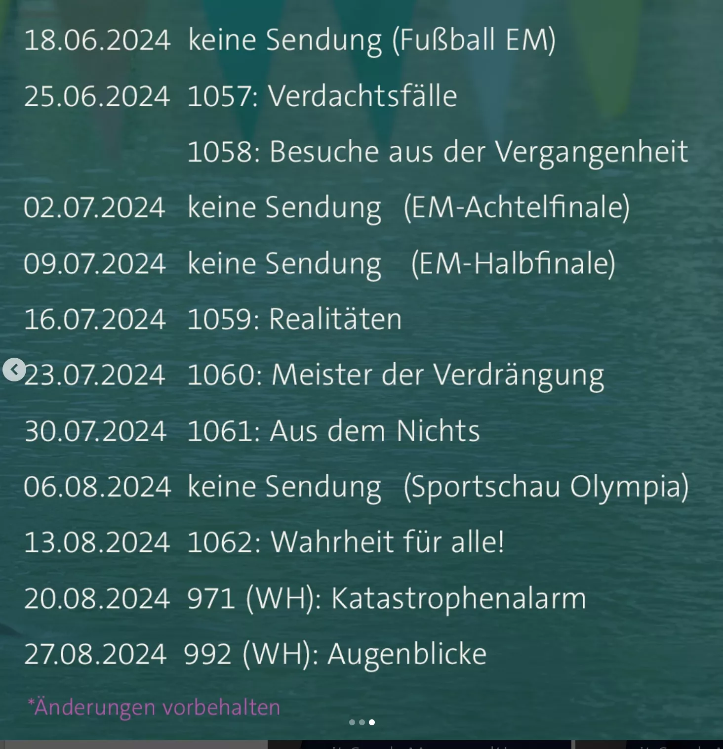 Sommer-Fahrplan für "In aller Freundschaft"