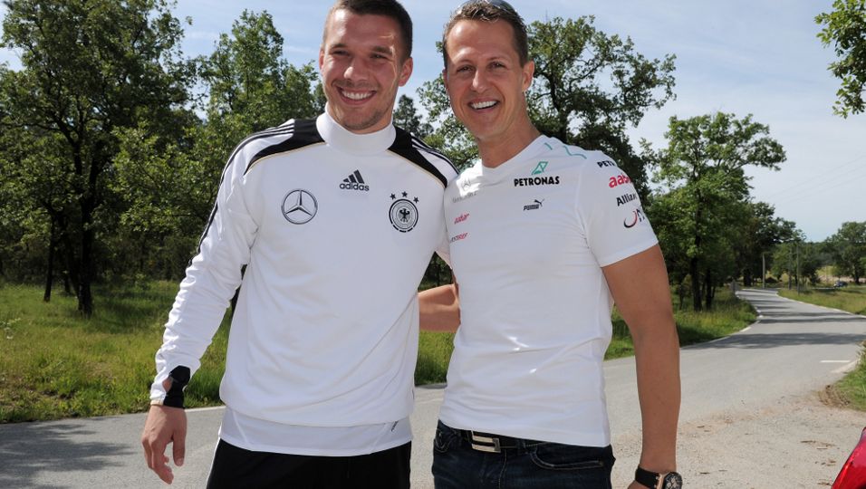 Michael Schumacher | Lukas Podolski denkt an ihn