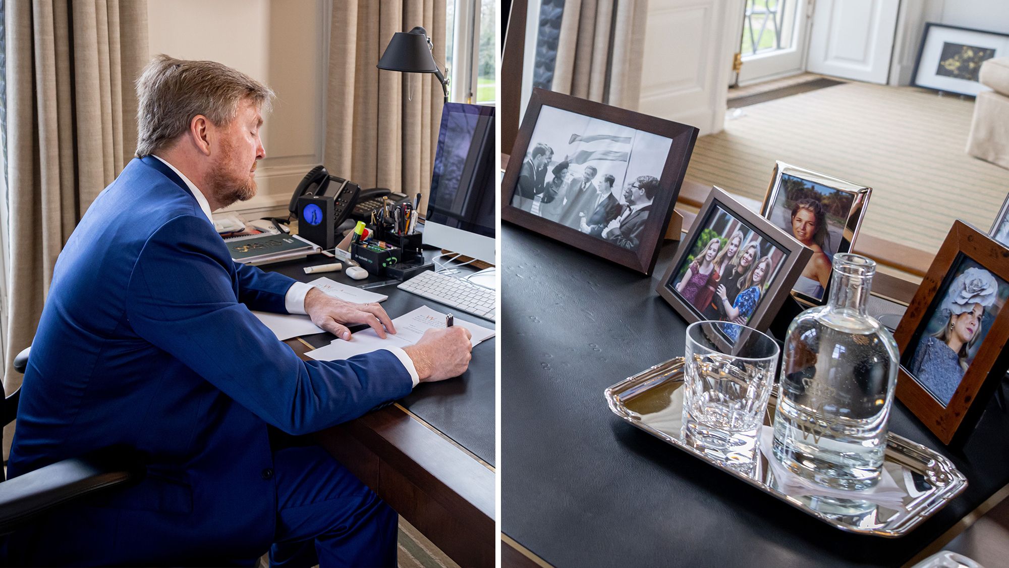 Willem-Alexander der Niederlande: Süßer Liebes-Beweis: Im Büro haben Maxima und die Kinder einen Ehrenplatz 