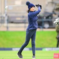 Catherine Zeta-Jones beim Golftraining.