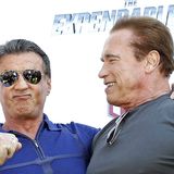 Inzwischen ziemlich beste Action-Freunde: Sylvester Stallone (li.) und Arnold Schwarzenegger.