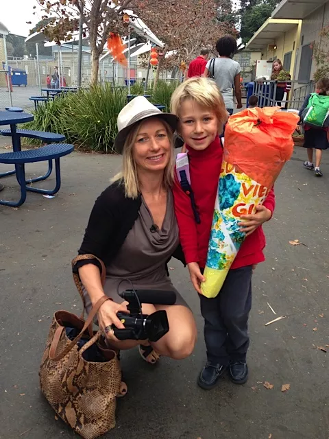 Da ging das Abenteuer gerade los: Lucas erster Schultag in Los Angeles im November 2012.