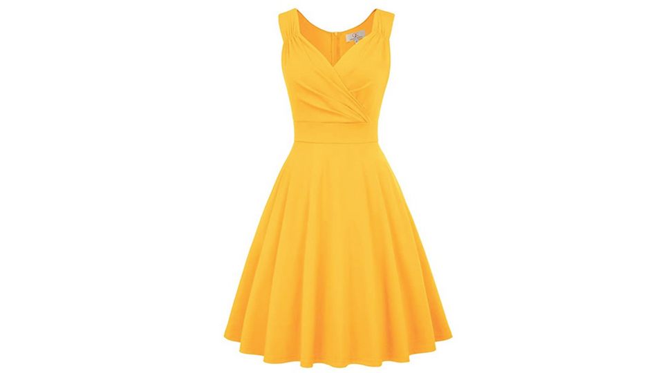 Rockabilly Dress Gelb-quer