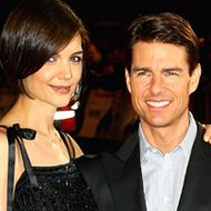 LONDON - JANUARY 21:  Actress Katie Holmes and actor Tom Cruise attend the "Valkyrie" film premiere held at the Odeon Leicester Square on January 21, 