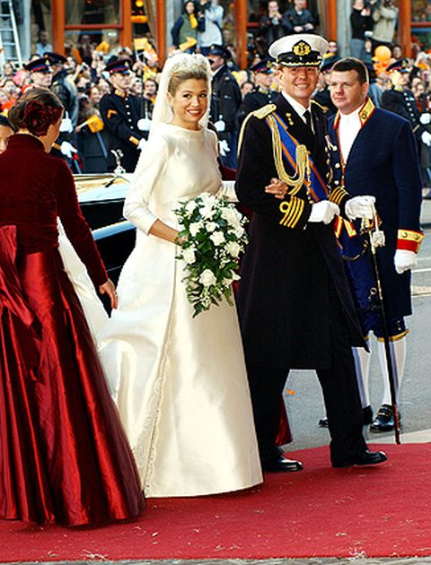 Royals, Brautkleider, Dutch Crown Prince Willem Alexander and his new bride Crown Princess Maxima Zorreguieta