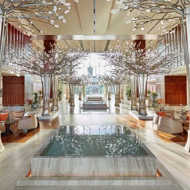 Luxus ohne Ende: Die Lobby im Mandarin Oriental Dubai