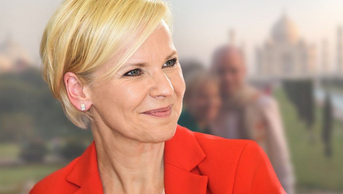 In Aller Freundschaft Star Andrea Kathrin Loewig Seltenes Foto Hier Zeigt Sich Der Tv Star Mit Freund Andreas Bunte De