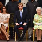 Queen Elizabeth, Meghan Markle und Prinz Harry
