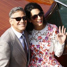 So schön strahlten George und Amal Clooney, als sie sich am 27. September 2014 gerade das Jawort gegeben hatten.