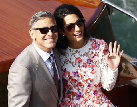 So schön strahlten George und Amal Clooney, als sie sich am 27. September 2014 gerade das Jawort gegeben hatten.