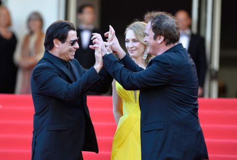 John Travolta, Uma Thurman, Quentin Tarantino 