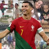 Cristiano Ronaldo - Mit Torte begrüßt: Georgina besucht ihn mit den Kids in Katar