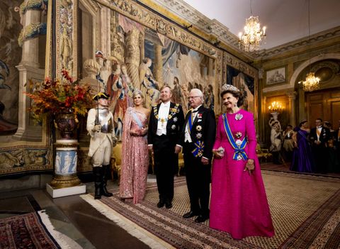 Máxima der Niederlande, Victoria von Schweden & Co. : Die Royals treffen sich zum feierlichen Staatsbankett in Stockholm