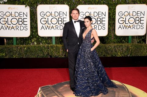  Golden Globe Awards 2016 - Channing Tatum; Jenna Dewan Tatum