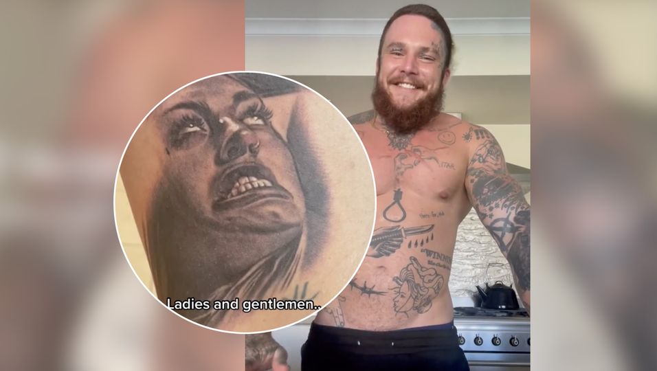 "Sie hasst es" - Mann lässt sich bizarres Tattoo stechen –  und seine Frau ist überhaupt nicht glücklich darüber 