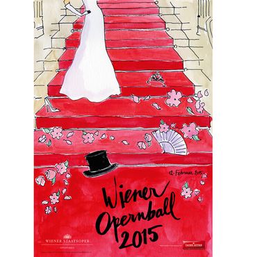 Die Münchnerin Kera Till hat das Plakat für den Wiener Opernball 2015 illustriert.
