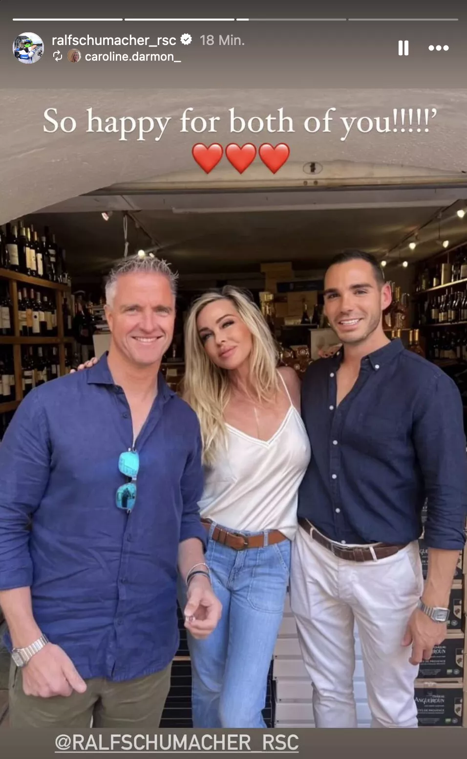 Ralf Schumacher zeigt sich erstmals mit seinem Partner Etienne | BUNTE.de